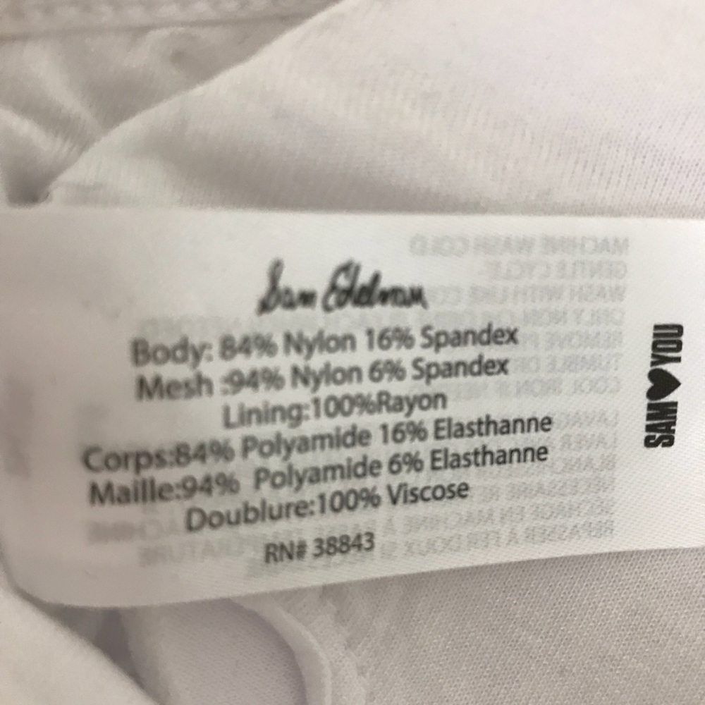 ⭐️Sold⭐️NWT Sam Edelman White Mesh High Neck Bra - Picture 6 of 6